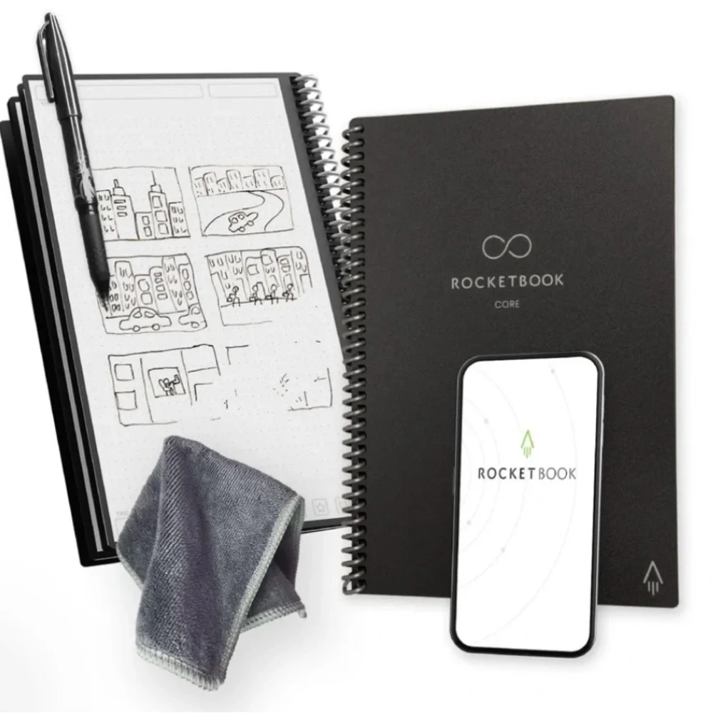 Rocketbook Core Smart Reusable Notebook - Black